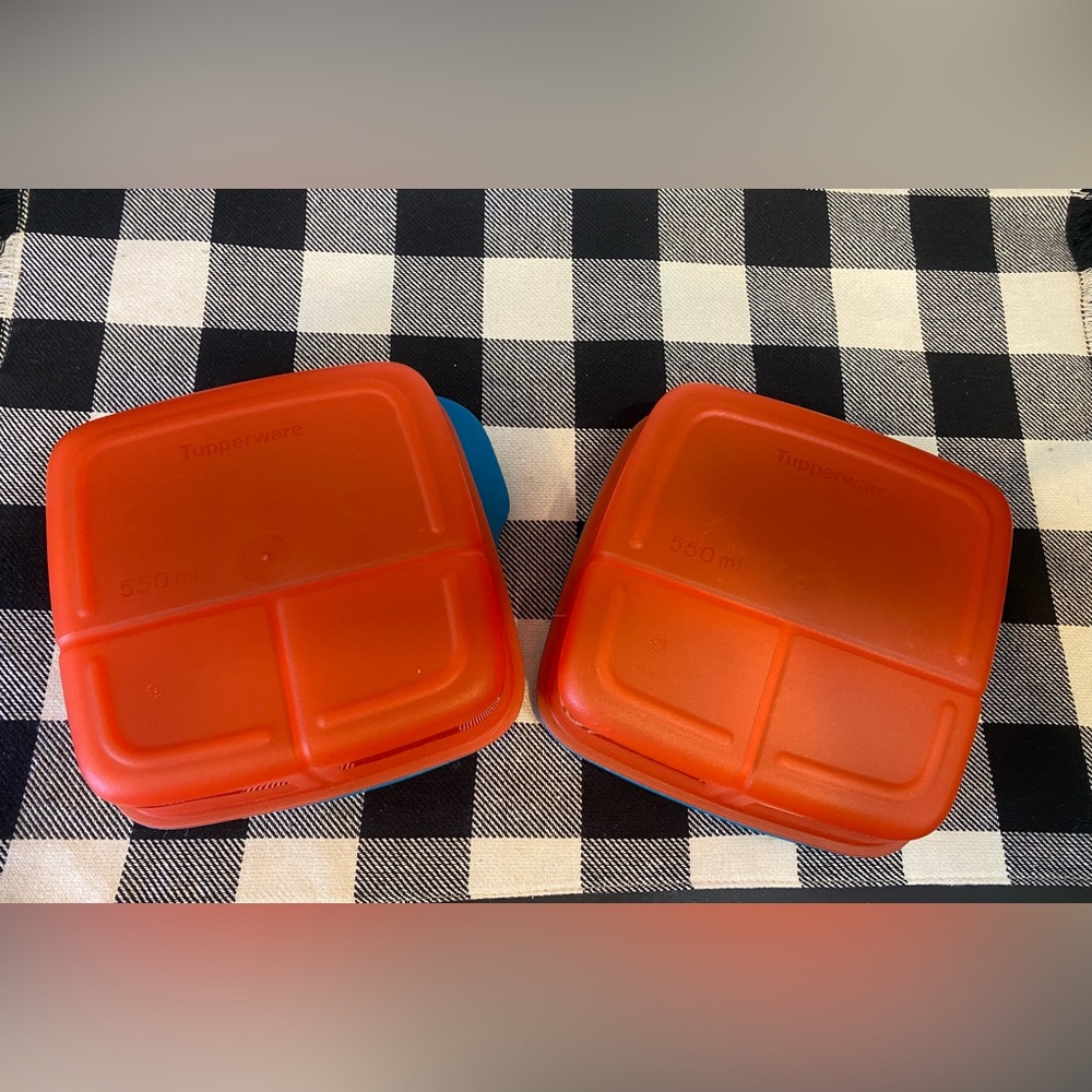 Tupperware Lunch It Divided Container Vibrant Blue and Orange Set‎ - Picture 5 of 7